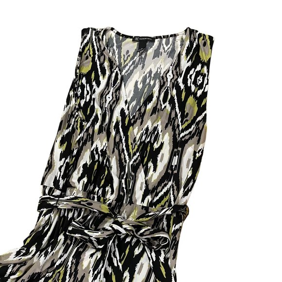 INC International Concepts Black and Green Maxi Dress - Picture 2 of 4